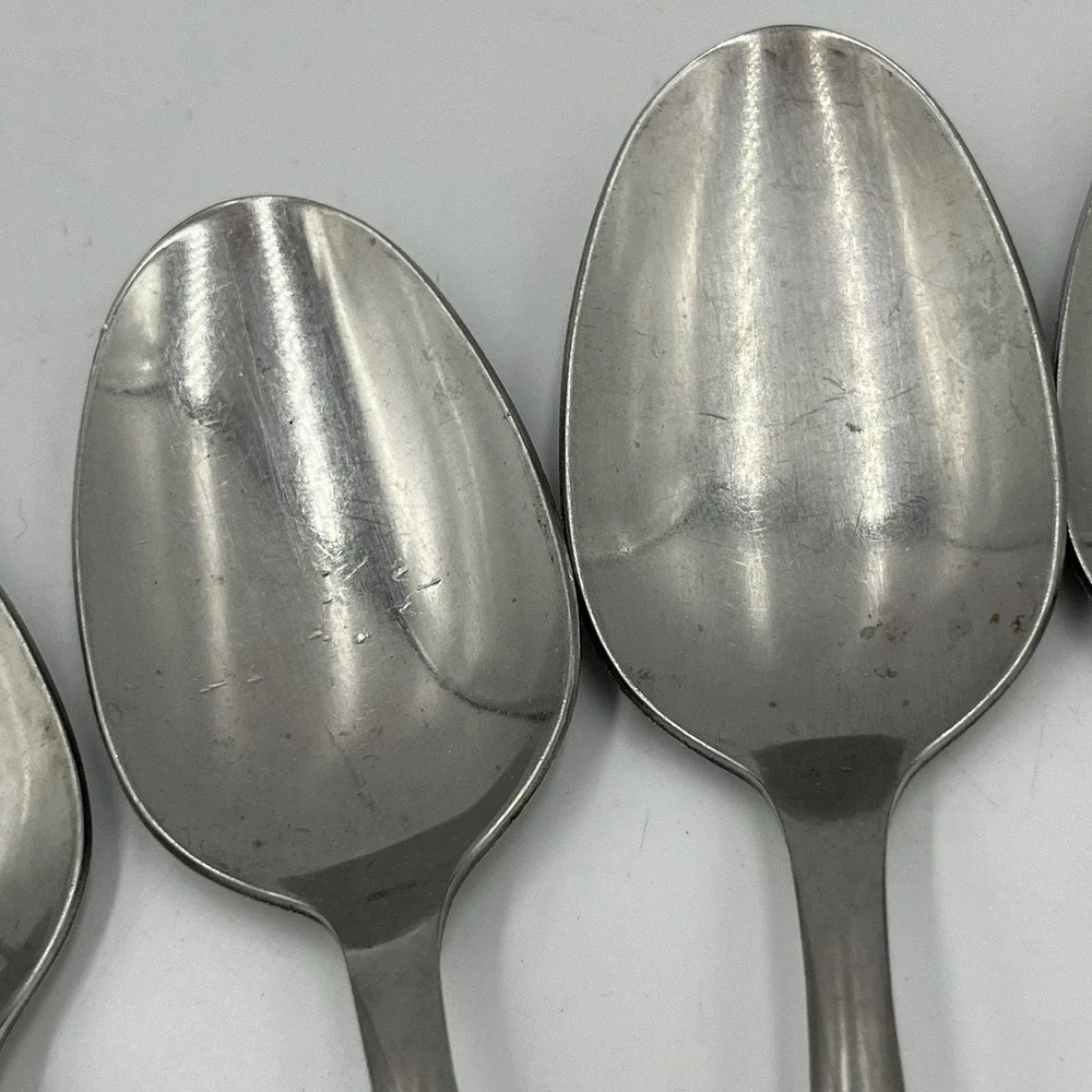 Vintage MCM Radiant Rose Superior Stainless Made In USA Set Of 6 Tablespoons